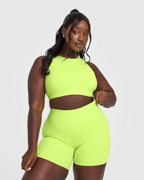 Oner Modal EasyLift™ High Neck Sports Bra | Citrus Green