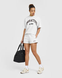 Oner Graphic Washed T-Shirt | Light Grey Marl