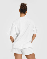 Oner Graphic Washed T-Shirt | Light Grey Marl