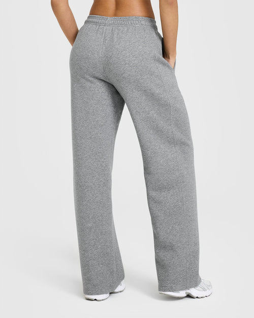 Foundations Straight Leg Sweatpants with Graphic | Charcoal Marl