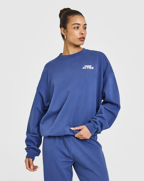Lightweight Graphic Sweatshirt - Shadow Blue | Oner Active US