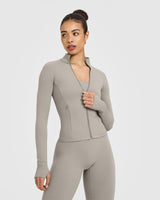 SoftMotion™ Jacket with White Logo | Warm Sand