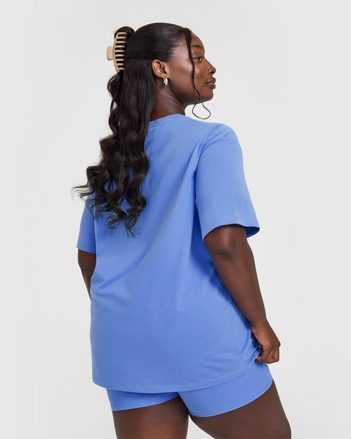 Classic Oversized Lightweight T-Shirt | Glaucous Blue