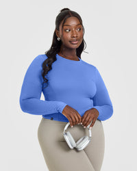 Mellow™ Soft Mid Long Sleeve Top | Glaucous Blue