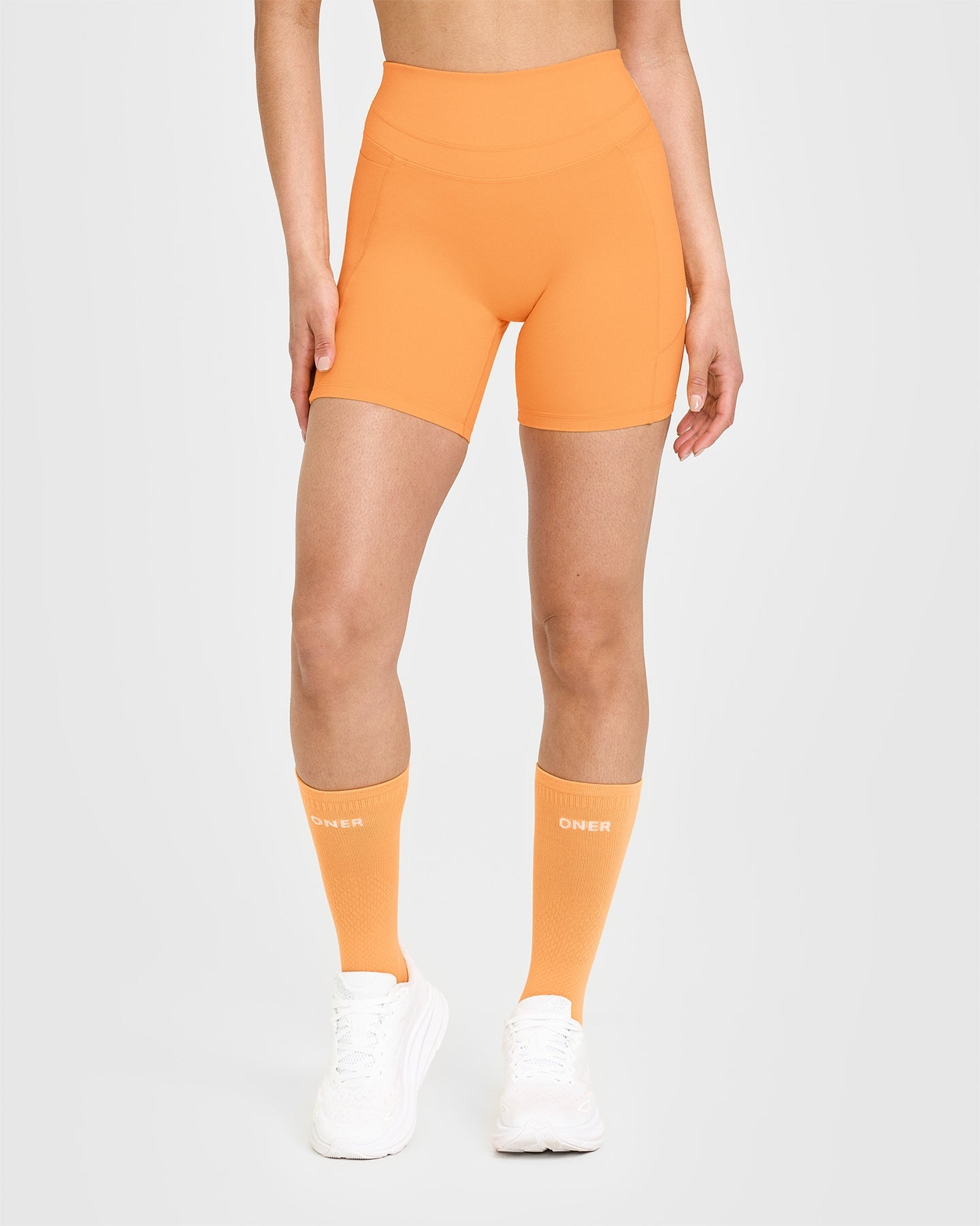 UnifiedMove™ High Waisted Pocket Shorts 6" | Powdered Orange