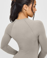 Go To Seamless Fitted Long Sleeve Top | Warm Sand