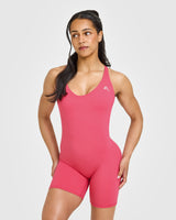 Unified Scoop Back All In One 6" | Velvet Pink