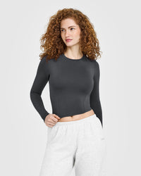 激安通販の Grey Long Sleeve Top Women's - Mid Length | Oner Active US トップス