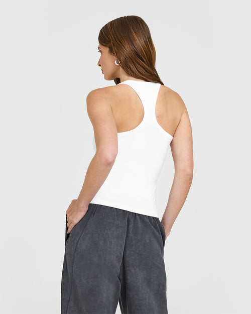Cotton Fitted Vest | White