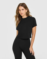 Cotton Relaxed T-Shirt | Black