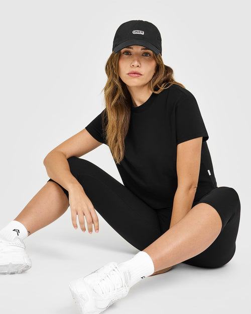 Cotton Relaxed T-Shirt | Black