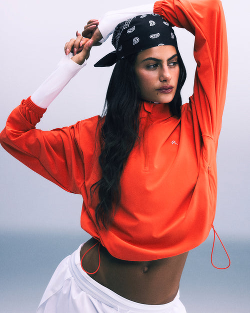 AirMove™ 1/2 Zip Jacket with Bonding | Energy Orange
