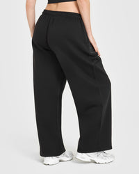 Foundations Oversized Oner 25 Straight Leg Joggers | Black