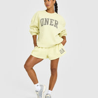 Foundations Oversized Oner 25 Shorts | Pastel Yellow