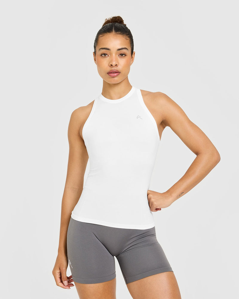 Go To Seamless Fitted Tank Top in White | Oner Active US