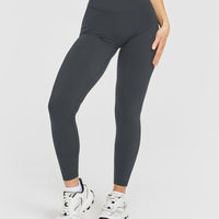 UnifiedMove™ Wrap Leggings White Logo | Coal