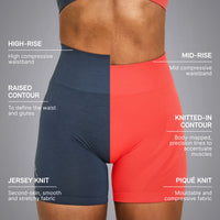 EnhanceLift™ Seamless Shorts with Gray Logo | Pastel Yellow