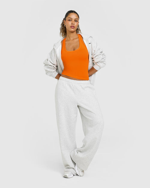 Cotton Fitted Vest | Flame Orange