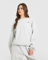 Foundations Crew Neck Sweatshirt | Light Grey Marl