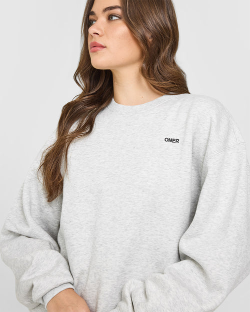 Foundations Crew Neck Sweatshirt | Light Gray Marl