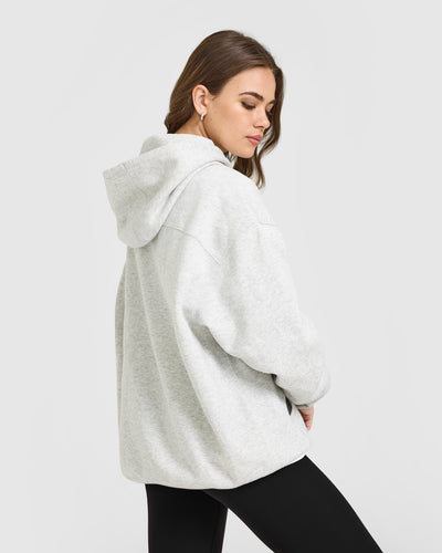 Foundations Oversized Hoodie | Light Gray Marl
