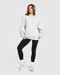 Foundations Oversized Hoodie | Light Gray Marl