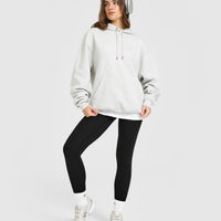 Foundations Oversized Hoodie | Light Gray Marl