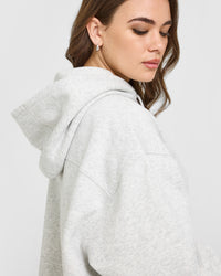 Foundations Oversized Hoodie | Light Gray Marl