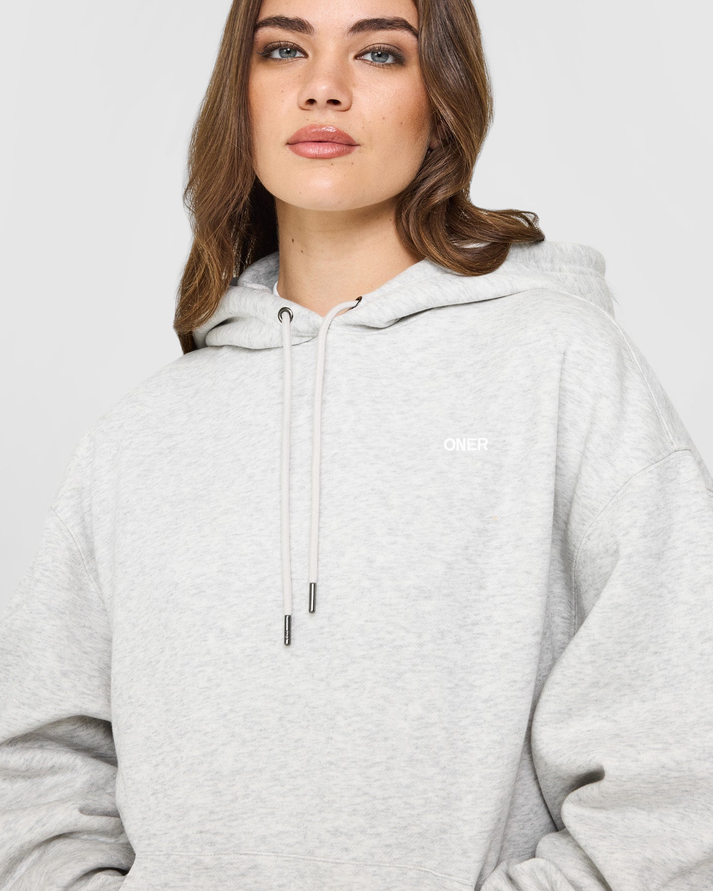 Foundations Oversized Hoodie | Light Gray Marl