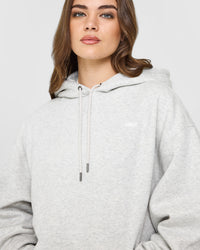 Foundations Oversized Hoodie | Light Gray Marl