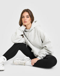 Foundations Oversized Hoodie | Light Gray Marl