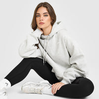 Foundations Oversized Hoodie | Light Gray Marl