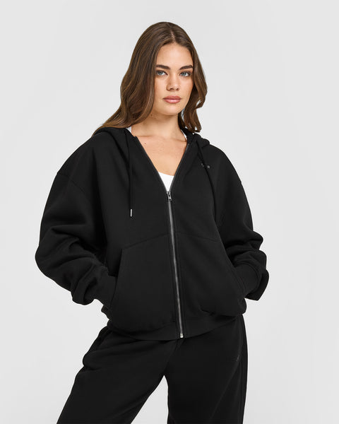 Foundations Zip Up Hoodie in Black | Oner Active US