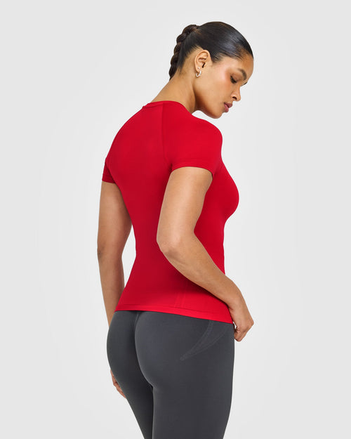 Go To Seamless Fitted Top | Fire Red