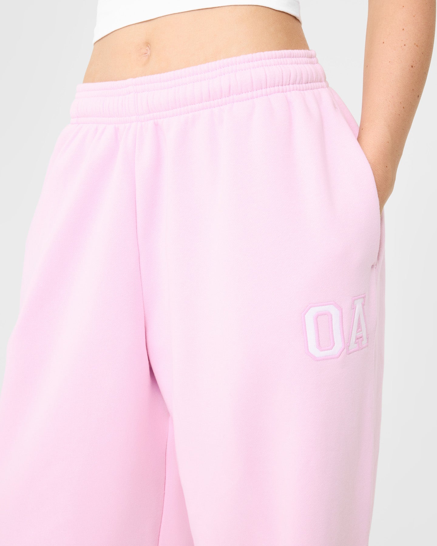 Foundations Oversized Oner Girlfriend Joggers | Chalk Pink