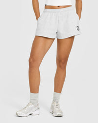 Foundations Oversized Oner Girlfriend Shorts | Light Gray Marl