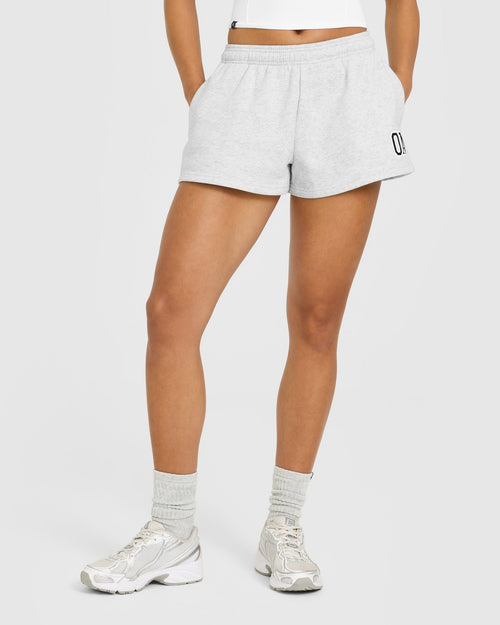 Foundations Oversized Oner Girlfriend Shorts | Light Gray Marl