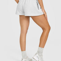 Foundations Oversized Oner Girlfriend Shorts | Light Gray Marl