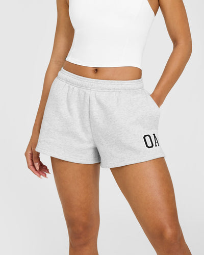 Foundations Oversized Oner Girlfriend Shorts | Light Gray Marl