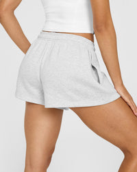 Foundations Oversized Oner Girlfriend Shorts | Light Gray Marl