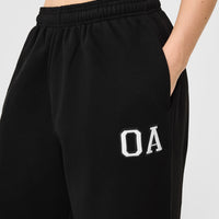Foundations Oversized Oner Girlfriend Straight Leg Joggers | Black