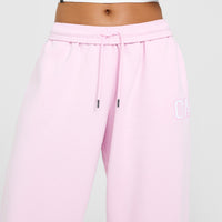 Foundations Oversized Oner Girlfriend Straight Leg Joggers | Chalk Pink