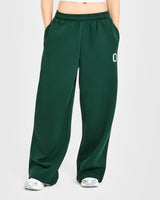 Foundations Oversized Oner Girlfriend Straight Leg Joggers | Racing Green