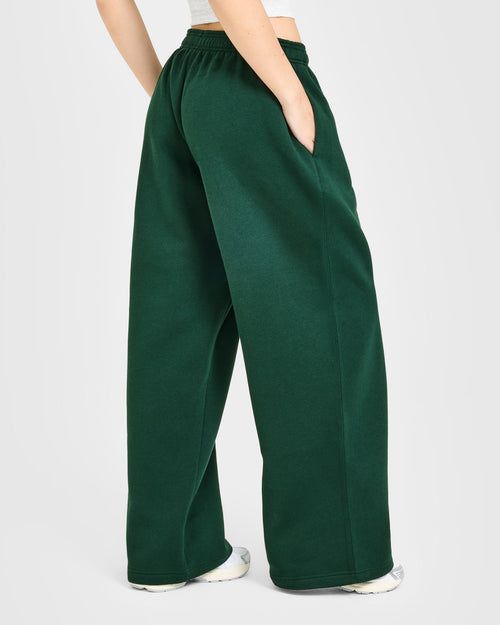 Foundations Oversized Oner Girlfriend Straight Leg Joggers | Racing Green