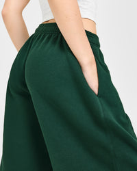 Foundations Oversized Oner Girlfriend Straight Leg Joggers | Racing Green