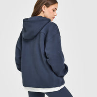 Foundations Oversized Oner Girlfriend Hoodie | True Blue