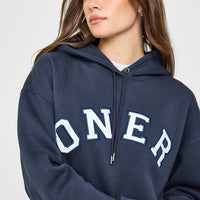 Foundations Oversized Oner Girlfriend Hoodie | True Blue