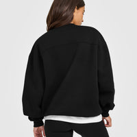 Foundations Oversized Oner Girlfriend Sweatshirt | Black