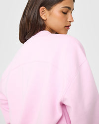 Foundations Oversized Oner Girlfriend Sweatshirt | Chalk Pink
