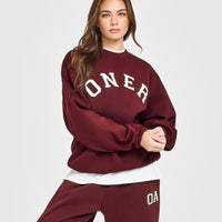 Foundations Oversized Oner Girlfriend Sweatshirt | Rosewood